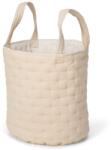 Little Dutch Cos de depozitare din bumbac organic pentru camera copilului - 35x45 cm - Pure Soft Beige Stripe - Little Dutch