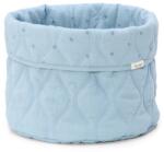 Little Dutch Cos de depozitare matlasat mediu din bumbac organic - 30 x 25 - Pure Denime Blue - Little Dutch