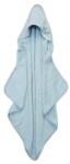 Little Dutch Prosop cu gluga din bumbac organic pentru bebelusi - 100 x 100 cm - Pure Denim Blue - Little Dutch