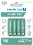 everActive 4 db AAA elem készlet, everActive, 550 mAh, 1, 2 V, zöld