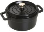 Staub ~ 20 cm / 2, 2 literes, Black Cocotte öntöttvas főzőedény (1102025)