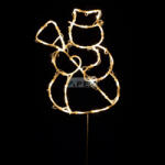 Somogyi Elektronic KID507BWW hóember ablakdísz, 35 db melegfehér LED, időzítő, elemes, beltéri kivitel - webmuszaki