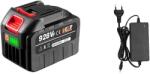  Elektromos szerszám akkumulátor, 22500 mAh kapacitás, kompatibilis 18V-21V, 1x928VF-1 töltő