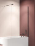 New Trendy Nesta Black zuhanyparaván 80 cm egyrészes fekete matt/átlátszó üveg P-0200-WP (P0200WP)