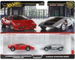 Mattel Hot Wheels Deluxe kisautó 2db-os csomag Lamborghini Countach LP5000 QV és Lancia Stratos Zero - Mattel (HBL96/JBL02)