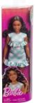 Mattel Barbie: Fashionista stílusos baba zöld-fehér kockás ruhában - Mattel (FBR37/HYT96)