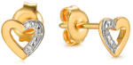 Heratis Forever Arany fülbevaló gyémántokkal 0, 010 ct Szívek IZBR596