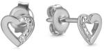 Heratis Forever Fehér arany fülbevaló gyémánttal 0.010 ct Szív IZBR596A