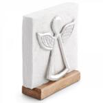 Ambiente Fém szalvétatartó fa aljjal, angyal
