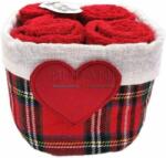 Nuvole di Stoffa Ajándék szett: textilzsákban 4 db piros kis törülköző