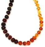 R. M. ékszer Borostyán kerekített multi baba nyaklánc 35cm (023670)