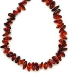 R. M. ékszer Borostyán sötét barna splitter nyaklánc 55cm (023644)