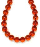 R. M. ékszer Borostyán barna golyó 9, 5mm A nyaklánc 45cm (023596)