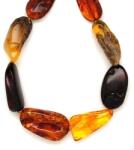 R. M. ékszer Borostyán pebble 10-18x14-24mm nyaklánc 55-60cm (023623)