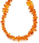 R. M. ékszer Borostyán sötét sárga splitter nyaklánc 45cm (023547)