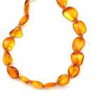 R. M. ékszer Borostyán pebble 4-8x10-14mm nyaklánc 55cm (023618)