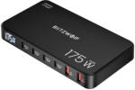 BlitzWolf Blitzwolf® BW-S30 - stacja ładująca USB o mocy 175 W, biurkowa, z wyświetlaczem cyfrowym - 4x USB Type-C + 2x USB-A) (BW-S30)