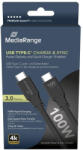 MediaRange Regular USB 3.2 Cablu USB-C bărbătesc - USB-C 100W Negru 3m (MRCS218) (MRCS218)