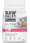 VetExpert Hran uscat pentru cini junior, Raw Paleo Ultra Pork, talie medie si mare, Pachet 2 X 2 kg