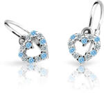 Cutie Jewellery Gyermek fülbevaló fehér aranyból C2157-10-X-2 világos kék