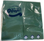 Ooops! Ooops! szalvéta 33X33cm, 2r. , 1/8 hajtás, SÖTÉTZÖLD, 100 lap/csg, 20csg/karton, 42karton/raklap (DA503XSZHTKSC21002139)