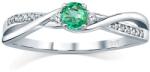 Silvego Ezüst gyűrű valódi természetes smaragddal JJJR1100ER 62 mm