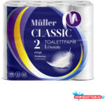  Toalettpapír 2 rétegű kistekercses 100% cellulóz 100 lap/tekercs 24 tekercs/csomag Müller Classic (54463)