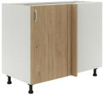  Benita 1 ajtós Alsó konyhaszekrény Természetes fa-Fehér 98x50x80 cm N