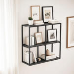 PremiumXL Fali Polc Nostened 4 db-os Szett Fekete