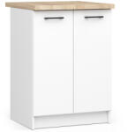 Akord Oliwia 60 Álló Konyhaszekrény Fehér Sonoma Tölgy Munkalappal