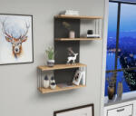  Destan Fali Polc - Antracit/ Tölgy