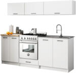 Akord Oliwia G1 Fehér Matt Konyhabútor Szett Sonoma Tölgy Munkalappal 2.0m