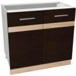  Salandra kétajtós alsó konyhaszekrény IC 80 Dark sonoma N