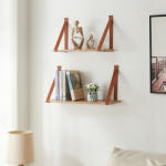 PremiumXL Fali Polc Szett Utsira 48/60x20x30 cm 2 Részes Tölgyfa Hatású/barna