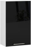Akord Oliwia Fali Konyhaszekrény 50 cm Fehér-Fekete Magasfényű