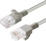 MicroConnect Patch Cord U/UTP Cat6, Cupru, Neecranat, Slim (AWG30), 1m, Gri (V-UTP601-SLIM)