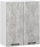 Akord Oliwia Fali Konyhaszekrény Laminált Fehér Beton Matt