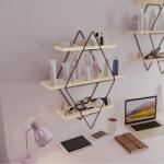 PremiumXL Fali Polc Heinävesi 65x60x15 cm Fekete