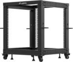 Lanberg 19" 12U 600x600-1100 (állítható mélységű) szabadon álló rack keret, fekete OR01-6112-B (OR01-6112-B)