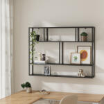 PremiumXL Fali Polc Jämijärvi Hat Polccal Fekete, Matt