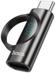 hoco. UA32A Lightning de la femelă la adaptor USB Type-C masculin cu afișaj negru (UA32A_B) (UA32A_B)