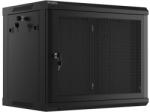 Lanberg 19" fali rack szekrény 9U/600X450 perforált ajtó, lapraszerelt, fekete WF01-6409-23B (WF01-6409-23B)