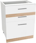  Salandra háromfiókos alsó konyhaszekrény IC 60 Fehér N