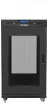 Lanberg 19" szabadon álló rack szekrény 22U/800X800 perforált ajtó, lapraszerelt, LCD kijelző, fekete V2 FF01-8822-23BL (FF01-8822-23BL)