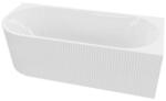 Rune Cada freestanding Rune Birka acril alb riflat 170x80 cm montaj dreapta lipita de perete, BTW (5940541334712)