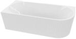 Rune Cada freestanding Rune Birka riflat acril alb lucios 170x80 cm montaj stanga lipita de perete, BTW (5940541334729)