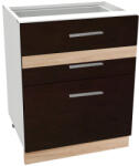  Salandra háromfiókos alsó konyhaszekrény IC 60 Dark sonoma N