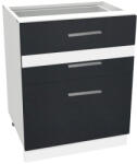  Salandra háromfiókos alsó konyhaszekrény IC 40 Antracit N