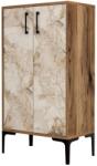 AG Cipőtároló Prag - Diós, Fehér Marble