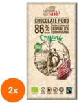 Chocolates Solé Set 2 x Ciocolata Neagra BIO 86% Cacao, 100 g, Chocolates Sole